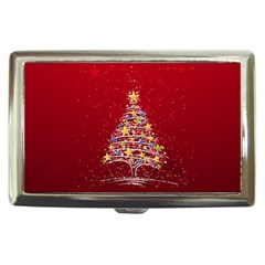 Colorful Christmas Tree Cigarette Money Cases by Nexatart