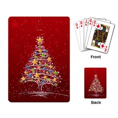 Colorful Christmas Tree Playing Card by Nexatart