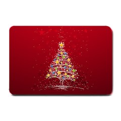 Colorful Christmas Tree Small Doormat  by Nexatart