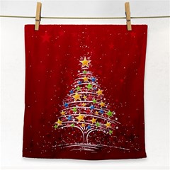 Colorful Christmas Tree Face Towel by Nexatart