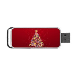 Colorful Christmas Tree Portable Usb Flash (one Side) by Nexatart