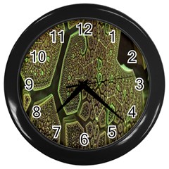 Fractal Complexity 3d Dimensional Wall Clocks (black) by Nexatart