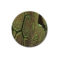 Fractal Complexity 3d Dimensional Magnet 3  (round) by Nexatart