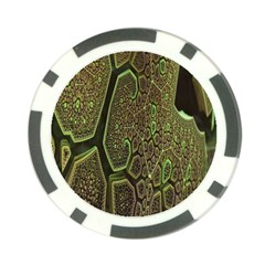 Fractal Complexity 3d Dimensional Poker Chip Card Guard by Nexatart