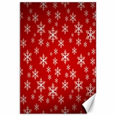 Christmas Snow Flake Pattern Canvas 12  x 18  