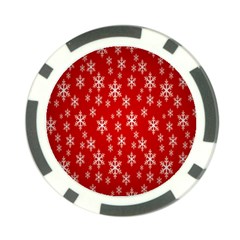 Christmas Snow Flake Pattern Poker Chip Card Guard (10 pack)