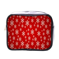 Christmas Snow Flake Pattern Mini Toiletries Bags by Nexatart