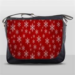 Christmas Snow Flake Pattern Messenger Bags