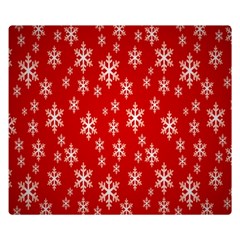 Christmas Snow Flake Pattern Double Sided Flano Blanket (Small) 