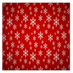 Christmas Snow Flake Pattern Large Satin Scarf (Square)