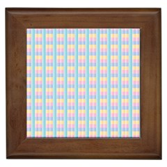 Grid Squares Texture Pattern Framed Tiles