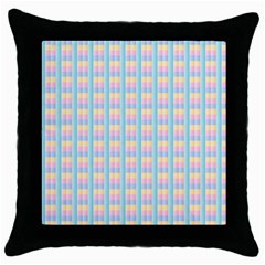 Grid Squares Texture Pattern Throw Pillow Case (Black)