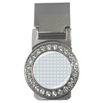 Grid Squares Texture Pattern Money Clips (CZ)  Front