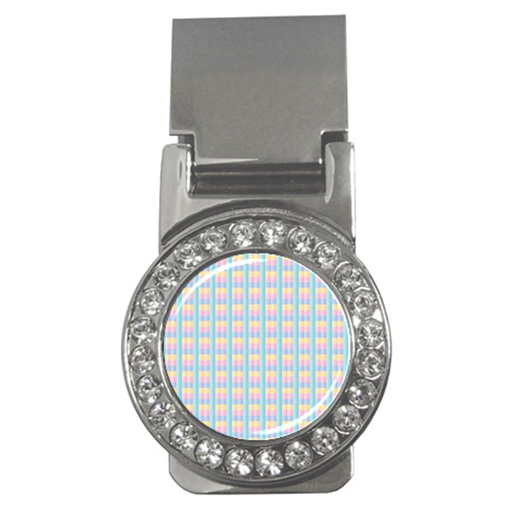 Grid Squares Texture Pattern Money Clips (CZ) 