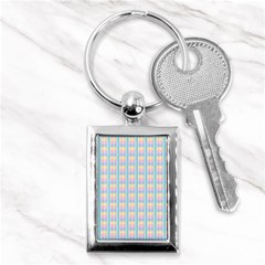 Grid Squares Texture Pattern Key Chains (rectangle)  by Nexatart