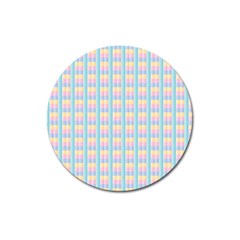 Grid Squares Texture Pattern Magnet 3  (Round)