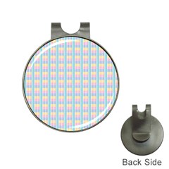 Grid Squares Texture Pattern Hat Clips With Golf Markers by Nexatart