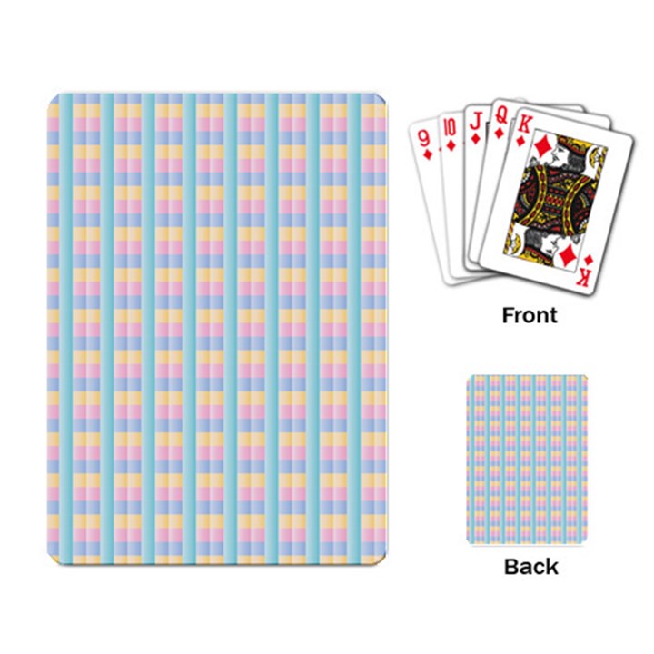 Grid Squares Texture Pattern Playing Card