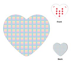 Grid Squares Texture Pattern Playing Cards (Heart) 