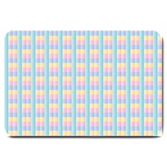 Grid Squares Texture Pattern Large Doormat  by Nexatart