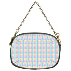 Grid Squares Texture Pattern Chain Purses (Two Sides) 