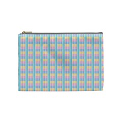 Grid Squares Texture Pattern Cosmetic Bag (Medium) 