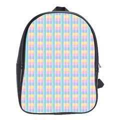 Grid Squares Texture Pattern School Bags(Large) 