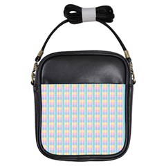 Grid Squares Texture Pattern Girls Sling Bags