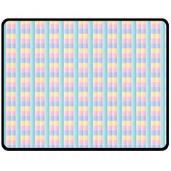 Grid Squares Texture Pattern Double Sided Fleece Blanket (Medium) 