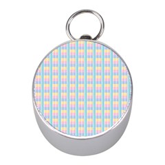 Grid Squares Texture Pattern Mini Silver Compasses by Nexatart