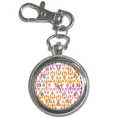 Geometric Abstract Orange Purple Pattern Key Chain Watches by Nexatart