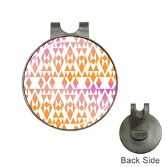 Geometric Abstract Orange Purple Pattern Hat Clips With Golf Markers by Nexatart