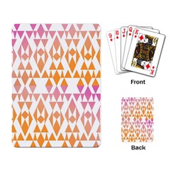 Geometric Abstract Orange Purple Pattern Playing Card by Nexatart