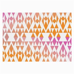 Geometric Abstract Orange Purple Pattern Large Glasses Cloth by Nexatart