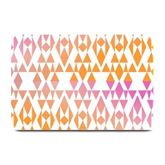 Geometric Abstract Orange Purple Pattern Plate Mats by Nexatart