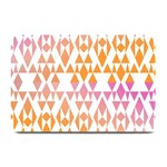 Geometric Abstract Orange Purple Pattern Plate Mats 18 x12  Plate Mat