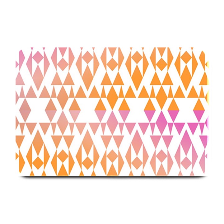 Geometric Abstract Orange Purple Pattern Plate Mats