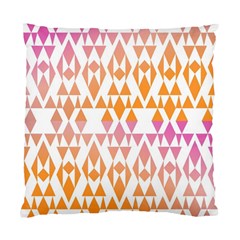 Geometric Abstract Orange Purple Pattern Standard Cushion Case (one Side) by Nexatart