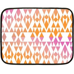 Geometric Abstract Orange Purple Pattern Fleece Blanket (mini) by Nexatart