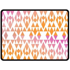 Geometric Abstract Orange Purple Pattern Fleece Blanket (large)  by Nexatart