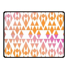 Geometric Abstract Orange Purple Pattern Fleece Blanket (small) by Nexatart