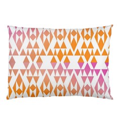 Geometric Abstract Orange Purple Pattern Pillow Case (two Sides) by Nexatart