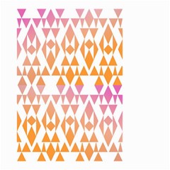 Geometric Abstract Orange Purple Pattern Small Garden Flag (two Sides) by Nexatart