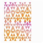 Geometric Abstract Orange Purple Pattern Small Garden Flag (Two Sides) Front