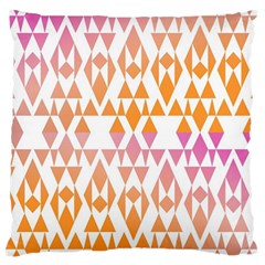 Geometric Abstract Orange Purple Pattern Large Cushion Case (two Sides) by Nexatart