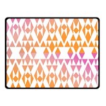 Geometric Abstract Orange Purple Pattern Double Sided Fleece Blanket (Small)  45 x34  Blanket Front