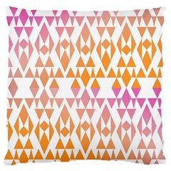 Geometric Abstract Orange Purple Pattern Standard Flano Cushion Case (two Sides) by Nexatart