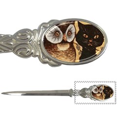 Owl And Black Cat Letter Openers by Nexatart