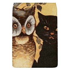 Owl And Black Cat Flap Covers (s)  by Nexatart