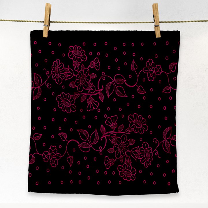 Pink Floral Pattern Background Wallpaper Face Towel